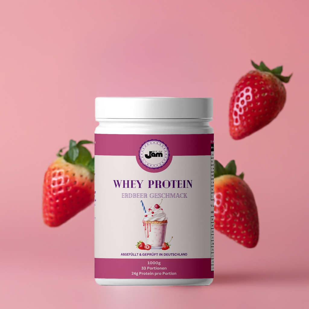 Premium Whey Eiwit – Aardbei – 1000g | Voor spiermassa & herstel